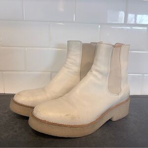 No. 6 Cream Ankle Booties